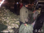 菜农进城遭遇车祸 交警帮卖完5000斤白菜 - 中安在线
