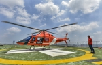 安徽省首架专业医疗救援直升机在一附院试飞 - 安徽医科大学