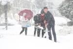 校领导带头和师生党员一起清理积雪 全力保障师生安全 - 安徽科技学院