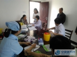 龙湖卫生院医护人员为鲁港村村民量血压、抽血化验 - 安徽新闻网