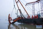 航拍：长江安徽铜陵段江底电缆施工 - 合肥在线
