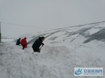 清除扶贫大棚积雪 - 安徽新闻网